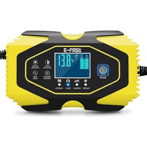 Caricabatterie E-FAST zyx-J40 12V/24V a 7 fasi per auto, moto e batterie al piombo-litio. (1/5)