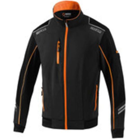 SPARCO GIUBBINO AUSTIN BLACK ORANGE TG XS
