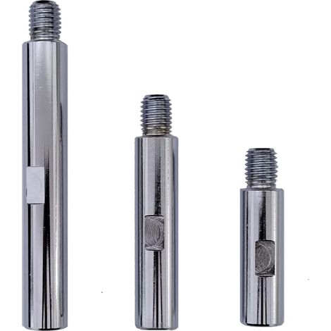 Lot de 3 tiges d'extension M14 pour meuleuse à eau à filetage 5/8"-11, meuleuse d'angle 125, accessoires de polissage de voiture, 75 mm, 100 mm, 140 mm (1/5)