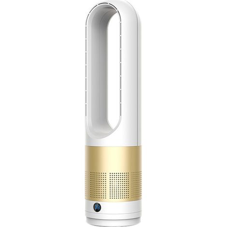 Ventilateur électrique sans pales de 45 cm (18 pouces) à poser sur une table, avec tête oscillante, purificateur d'air et fonction de purification d'air sur pied. (1/5)