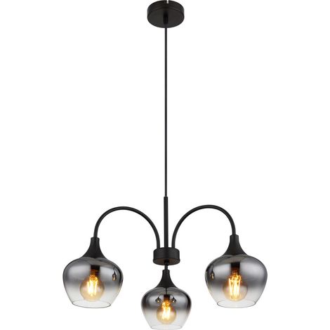 Globo - lampada a sospensione - MAXY - nero - vetro - Ø 55cm -