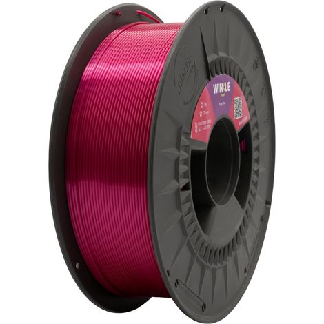WINKLE Filamento PLA Silk (Seda) Rosa Rubino  Filamento stampante 3D  Filamento PLA 1,75 mm 1 kg  PLA rosa  Finitura liscia e setosa  Precisione dimensionale  Bobina 1 kg (1/2)