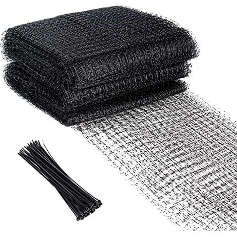 Filet de protection contre les oiseaux, 4 x 10 m, multifonction, durable, résistant aux intempéries, noir (1/5)