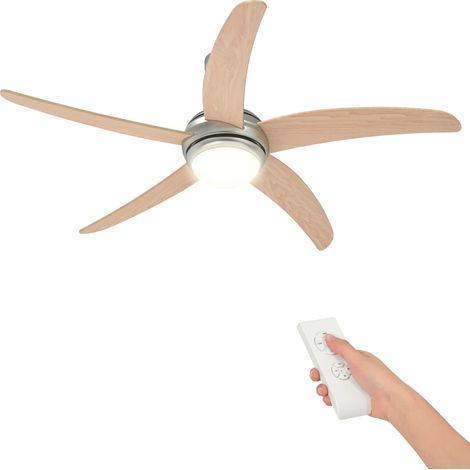Ventilador de techo con luz Ø 130 cm Sonoma vidaXL