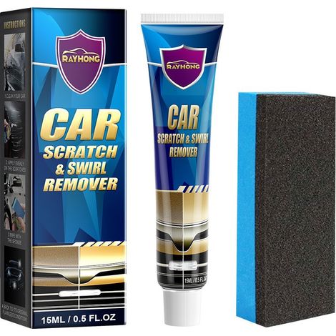 Car scratch care cream, car paint restoration, scratch removal, stain removal, polishing and care cream - 15ml + sponge box) (1/5)