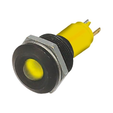 Voyant LED lumineux Jaune RS PRO, dia. 19mm, 115 V dc, 230V c.a. ( Prix pour 1 )