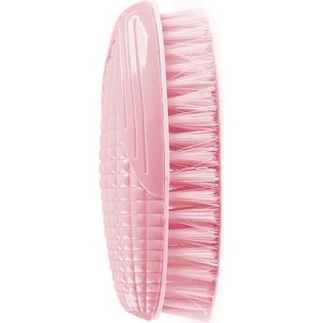 Spazzola multiuso a forma di pannocchia con setole morbide - Spazzola per la pulizia di scarpe e per uso domestico, realizzata in PP e nylon - Rosa (15 cm) (1/4)