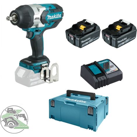 Makita Akku Schlagschrauber DTW1002RTJ 18 V + 2x Akku 5,0 Ah + DC18RC + Makpac (1/4)