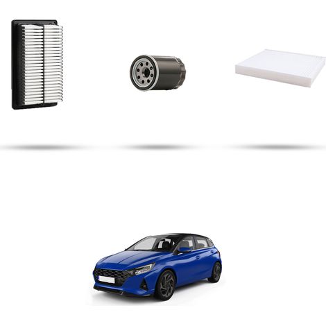 Kit tagliando 3 filtri compatibile con Hyundai i20 III 1.4 74KW dal 2021