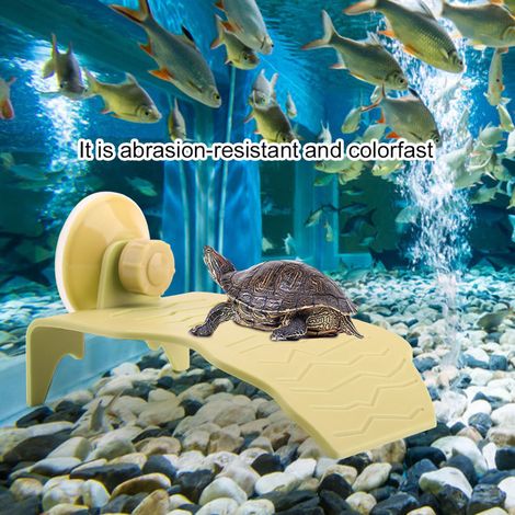 Plateforme flottante d'escalade pour tortue en plastique (Jaune, S) (1/5)