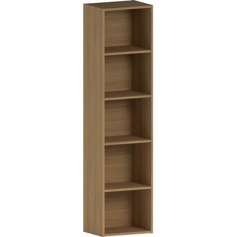 Oxford 5 Tier Cube Bookcase Shelving Storage Unit, Oak