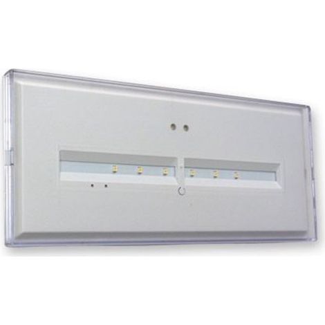 Zemper – Bloc autonome d'éclairage de sécurité pour évacuation – Ultra plat avec 6 LEDs – Autonomie 1h – Normes EN-60598-1 et NFC 71-800