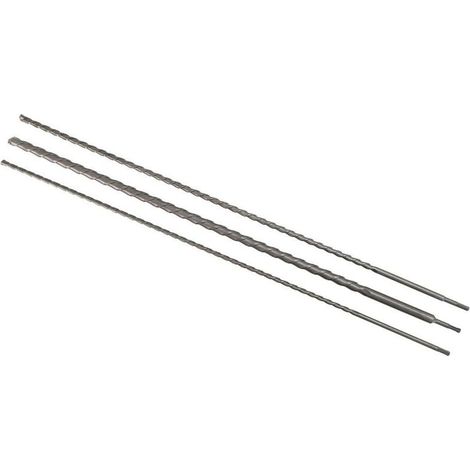 Foret Trépan SDS+ - 1000 mm - Pour Béton Et Maçonnerie - Diamètres 12 16 24 mm - Lot De 3 (1/2)