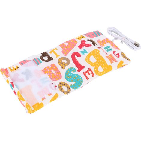 Chauffe-biberon portable USB avec motif dessin animé et sac de rangement isotherme, alphabet anglais (1/5)
