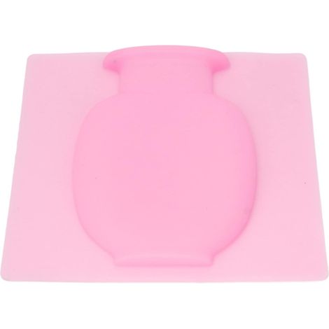 Vase Mural en Silicone Soliflore en Silicone Vase adhésif réutilisable à Coller avec Fleurs sans Colle ni Clous pour miroirs vitres carrelage réfrigérateur décoration Maison (Pink) (1/5)