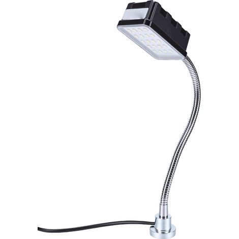 Lampe de Travail Magnétique 10 W avec Col de Cygne Flexible et Base Magnétique, Lampe à Outils pour Machine à Coudre, Perceuse, éclairage Industriel (Prise UE) (1/5)