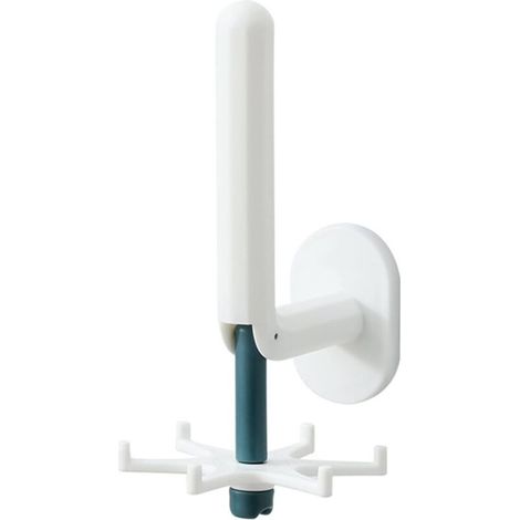 Multifunktionaler, drehbarer Haken ohne Bohren, sechszackige Wandhalterung zum Aufhängen von Mänteln und Accessoires