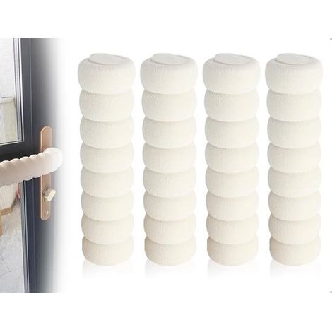 Lot de 3 butoirs de porte en mousse – Protection murale et des doigts – Blancs – Pour chambre d’enfant et salle de classe (1/5)
