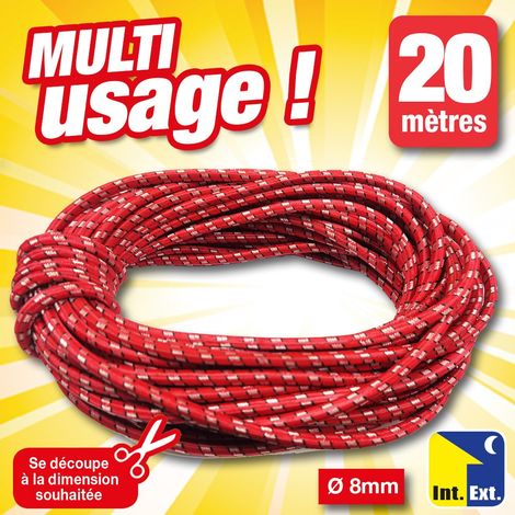 Câble élastique à usage intérieur ou extérieur. (1/2)