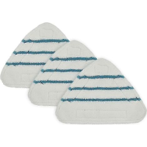 Lot de 3 lingettes lavables pour balai vapeur AURA - Chiffon triangulaire en microfibre pour le nettoyage des sols, têtes de balai réutilisables de rechange (3 pièces) (1/2)
