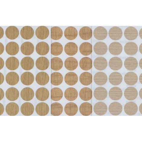 Chêne Clair Lot de 162 Autocollants pour Cacher Les Trous de Vis, 3 Feuilles de 21 mm, Texture Bois, pour Masquer Les Vis Inesthétiques sur Meubles et Murs, Armoires et Autres Meubles Hide Collage (1/5)