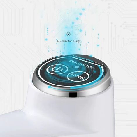 Pompe à eau électrique blanche, modèle 2003, avec batterie incluse, type réservoir d'eau, dispositif d'aspiration d'eau sans fil intelligent, pompe à eau électrique rechargeable, distributeur automati (1/5)