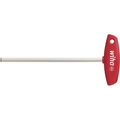 Wiha Clé mâle avec manche en T Six pans MagicRing® nickelée brillante 5.0 mm (22172)