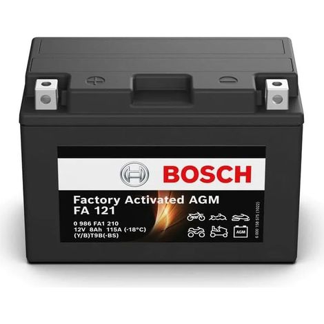 Batería de Moto Bosch FA121 (YT9B-S) 8Ah 115A 12V (1/5)