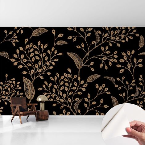 Papier peint autocollant adhésif avec imprimé installation simple qualité excellente sans désordre Élégance botanique 416x254 cm (1/5)