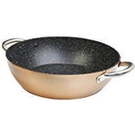 WECOOK Niedriger Schmortopf aus geschmiedetem Aluminium, 28 cm, für alle Feuerarten, REF 10828