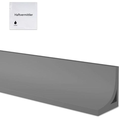Barrière d'étanchéité pour douche, 3 cm, en silicone, couleur grise, étanche, flexible, pour séparer les zones humides et sèches dans la salle de bain ou la cuisine.-AquaForge (1/5)