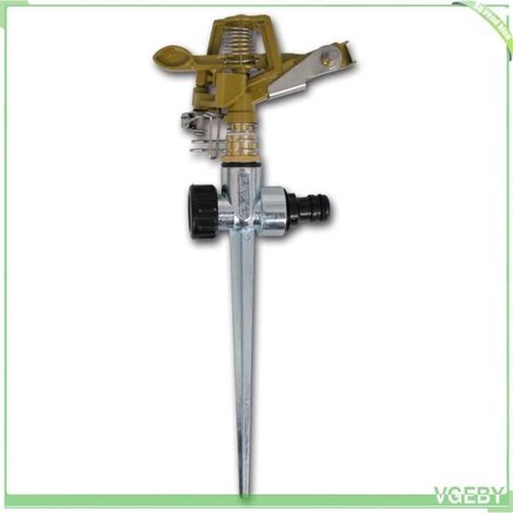Arroseur à impulsion sur piquet - FAFEICY - 40912 - Pack 2 - Zinc et cuivre - Portée 12 m (24 m diamètre) (1/5)