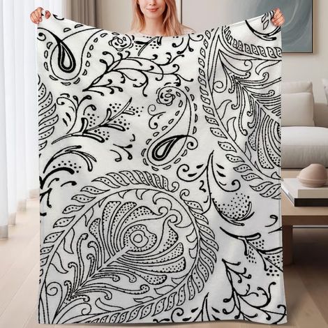 Couverture polaire ultra-douce de randonnée 60x80 pouces, adaptée à lit, canapé, voyage, camping et repos (1/4)