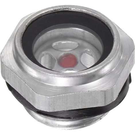 Air Compresseur Huile Niveau Jauge Vision Verre 1/2" Mâle Fileté Aluminium Liquide Indicateur Vision Fenêtre (1/5)