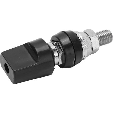 4-mm-Multifunktions-Klemmenblock aus Messing mit flacher Abdeckung, M8 100 A, mit schwarzer Buchse (1/5)