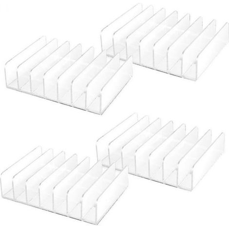 Lot de 4 supports CD en acrylique transparent avec punaisables, présentoir pour CD et DVD, support de rangement et plateau pour CD. (1/5)