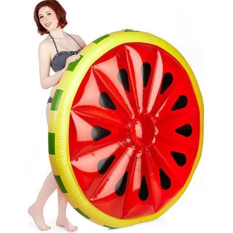 gonflable ronde Pastèque Chaise longue de piscine Tapis pour flotteur pour adulte enfant (1/5)