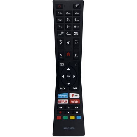 Telecomando TV compatibile con JVC RM-C3338 con tasti Netflix, YouTube e Prime Video (1/5)