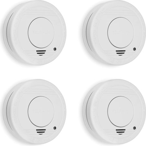 Smartwares FSM-11514 Rilevatore di fumo Kit da 4 inclusa batteria con 5 anni di vita a batteria (Ø x A) 100 mm x 35 mm