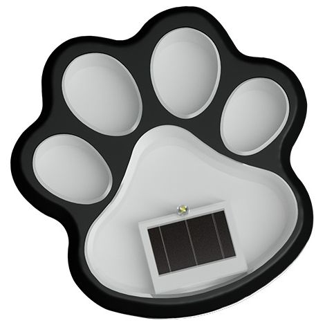 Lampe de sol solaire LED en forme de patte de chien, étanche pour allée de jardin (1/2)