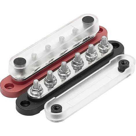 Bornier de voiture 12V – Barre omnibus négative avec 6 connexions M6 – Distribution d'énergie fiable pour automobile et marine (1/5)