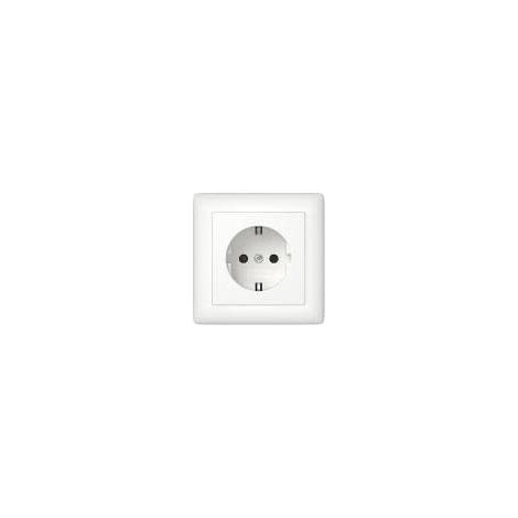 GIRA 444027 SCHUKO-STECKDOSE 16 A 250 V MIT VOLLPLATTE FÜR EINZELMONTAGE STANDARD 55, REINWEISS SEIDENMATT