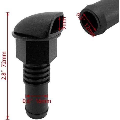 Halbkreisförmige Lüftungsöffnung aus schwarzem Nylon, Wasserauslass, Abgasanschluss, Hardware-Zubehör für Anwendungen in der Schifffahrt, Yachten und Freizeitfahrzeugen. (1/3)