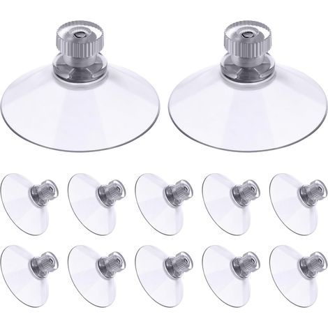 Paryou – Lot de 30 ventouses 41 mm – Écrous moletés pour fixation sécurisée – Matériau plastique durable – Charge maximale 2 kg – Transparentes pour surfaces lisses (1/5)