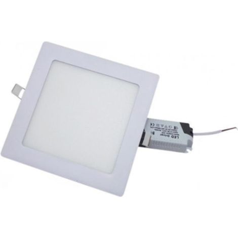 Led downlight square 12w vivalamp kit faux plafond 5 piÈces 6400k
