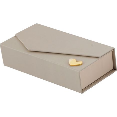 L'Arcolaio Scatola Rettangolare Liscia Portaconfetti 14 x 7 Cm Bomboniera Tortora 1 Pz (1/2)