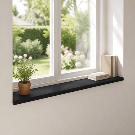 Appuis de fenêtre 2 pc Noir 110 x 30 x 2 cm (1/5)