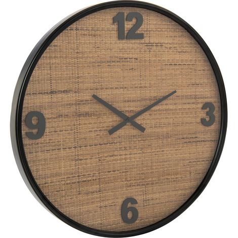 Horloge Murale en Rotin "Automn" 80cm Marron