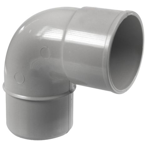 Coude PVC 87°30 mâle femelle pour tube de descente Ø50 - gris - First Plast