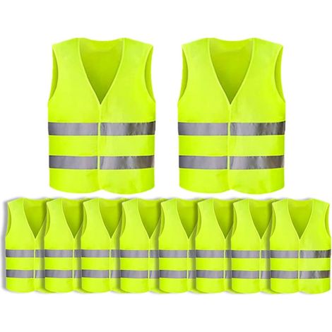 Gilet de Sécurité, Jaune Gilet de Sécurité Réfléchissant, Gilet De Sécurité Haute Visibilité, Gilet Réfléchissant, Gilet Réfléchissant de Voiture, pour Conducteurs Travailleurs Unisexe (1/5)